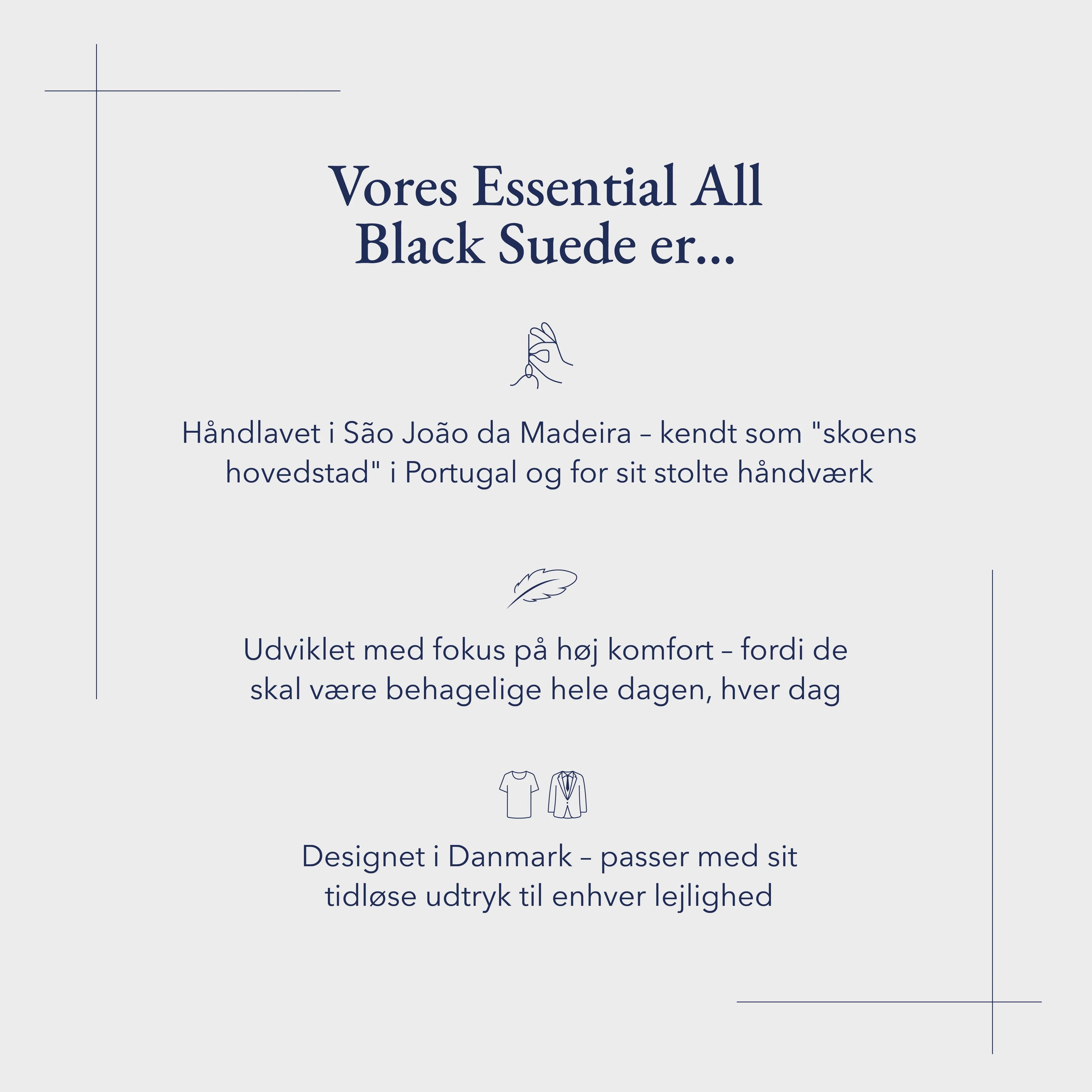 Essential Sneaker - All Black Suede