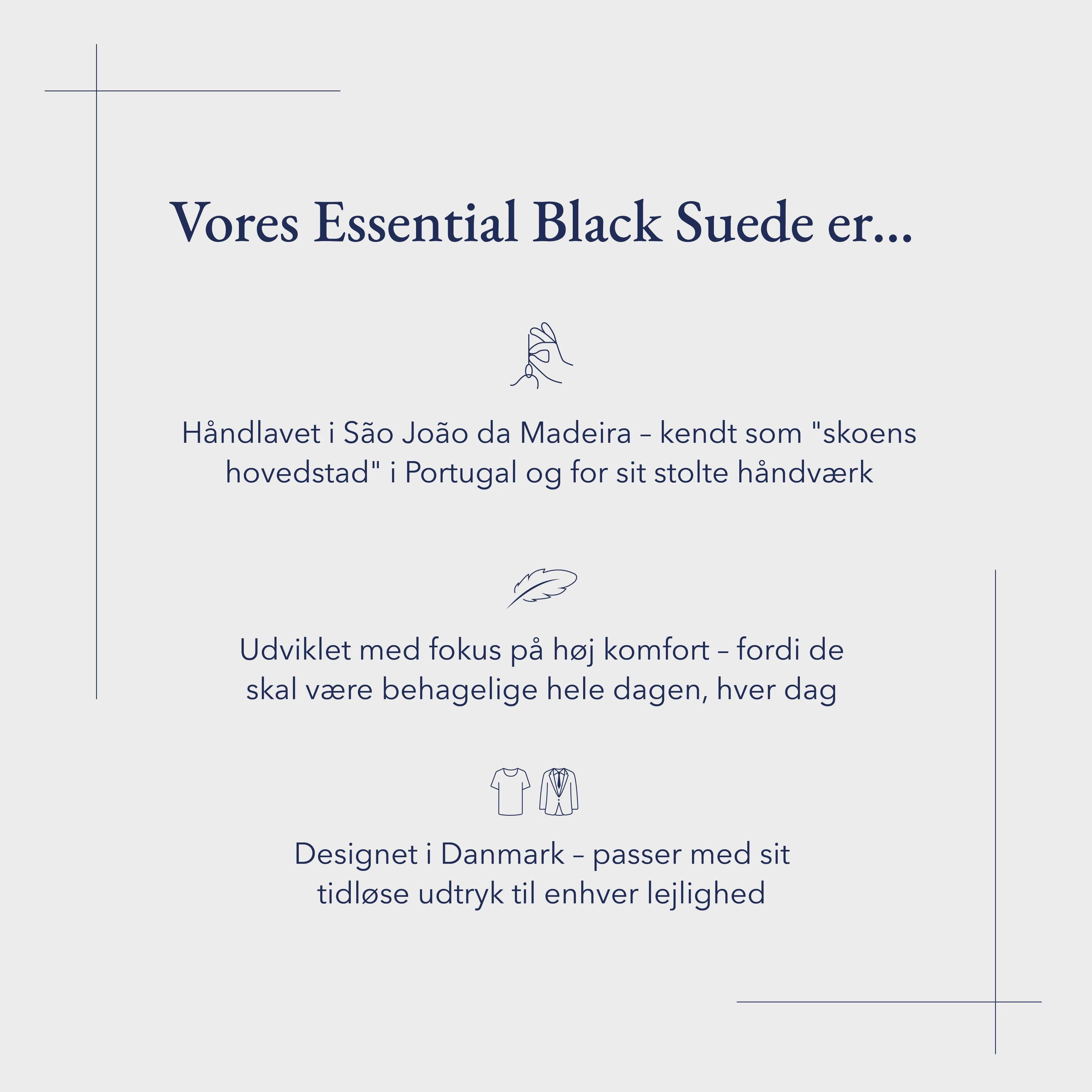 Essential Sneaker - Black Suede