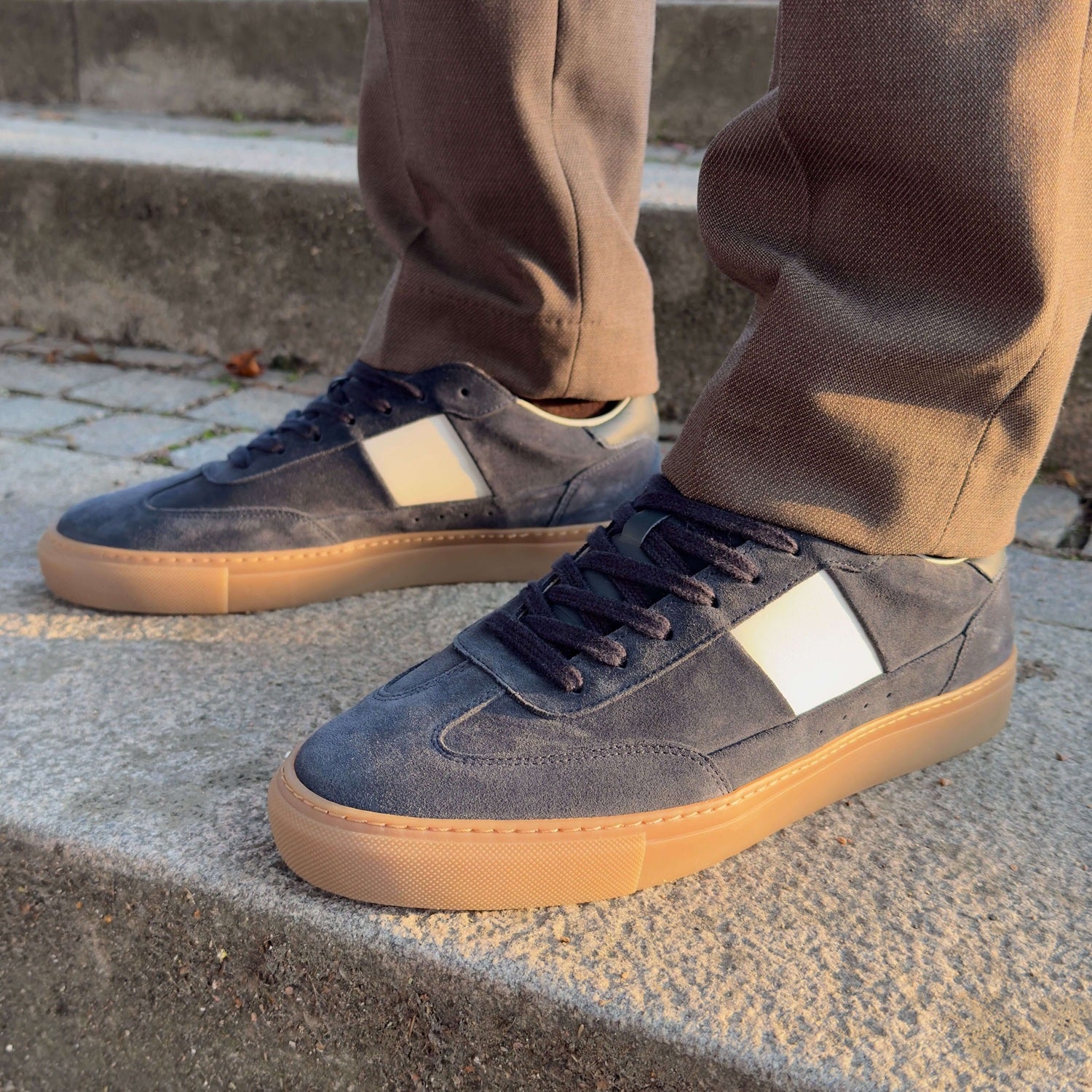 Lux Court Sneaker - Navy Blue
