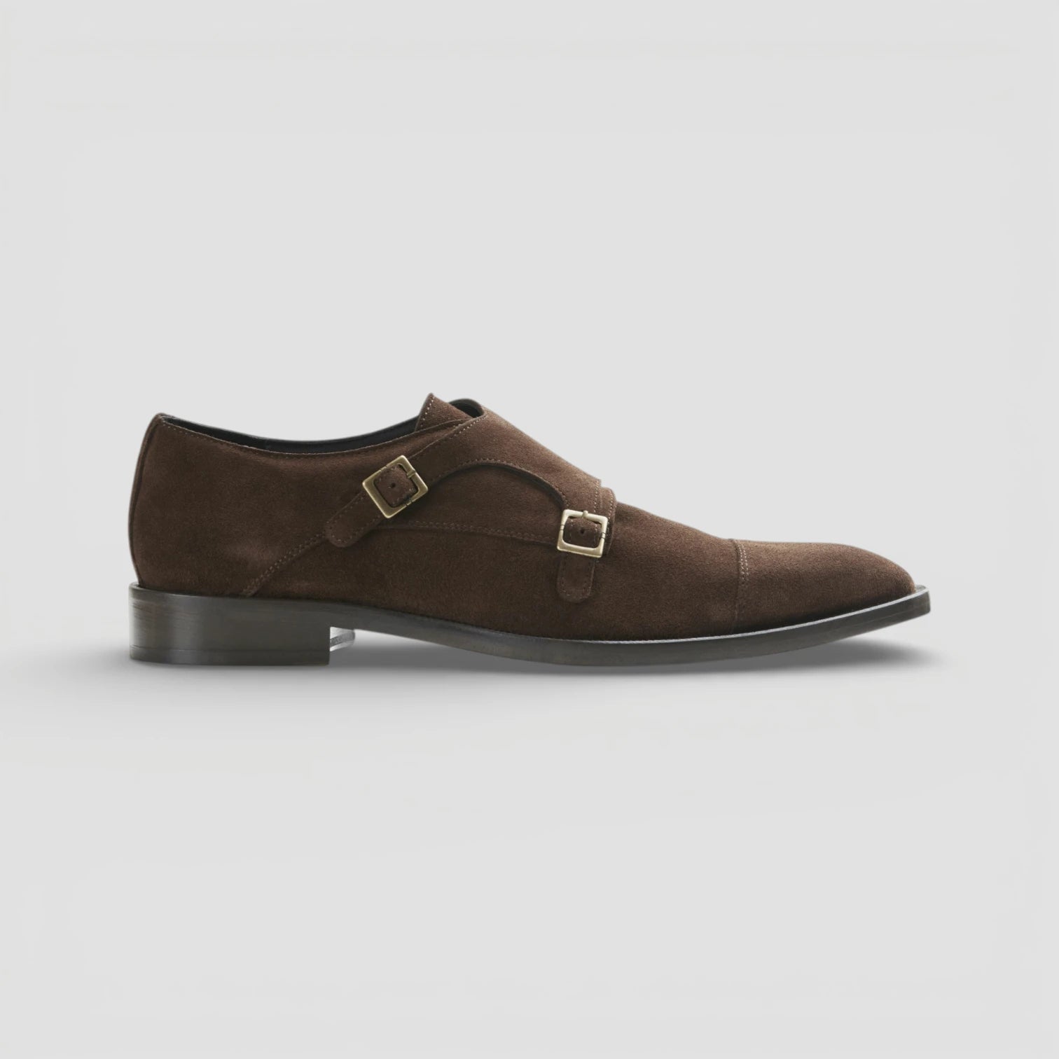 Monk Strap Shoe - Condotti Brown Suede