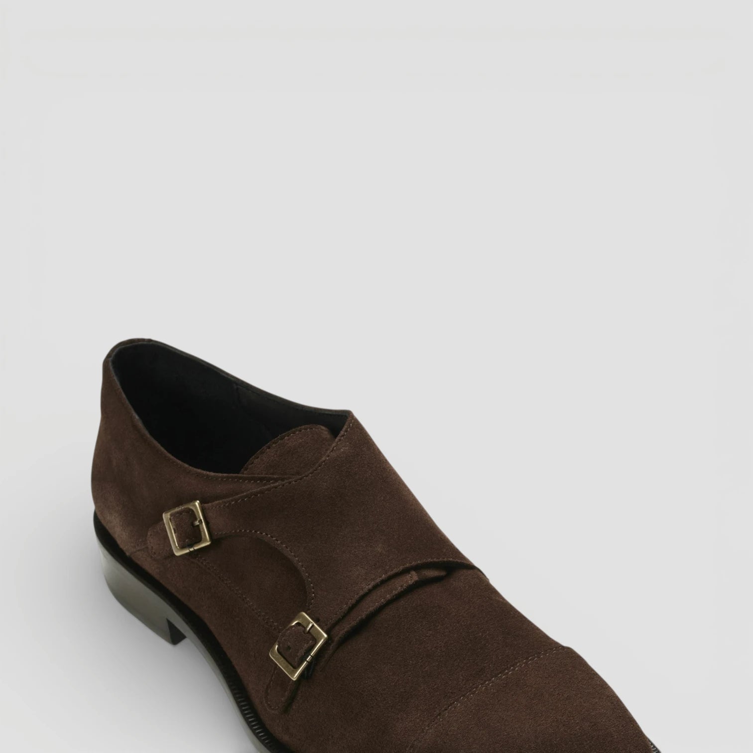 Monk Strap Shoe - Condotti Brown Suede
