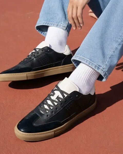 Lux Court Sneaker - Metallic Black