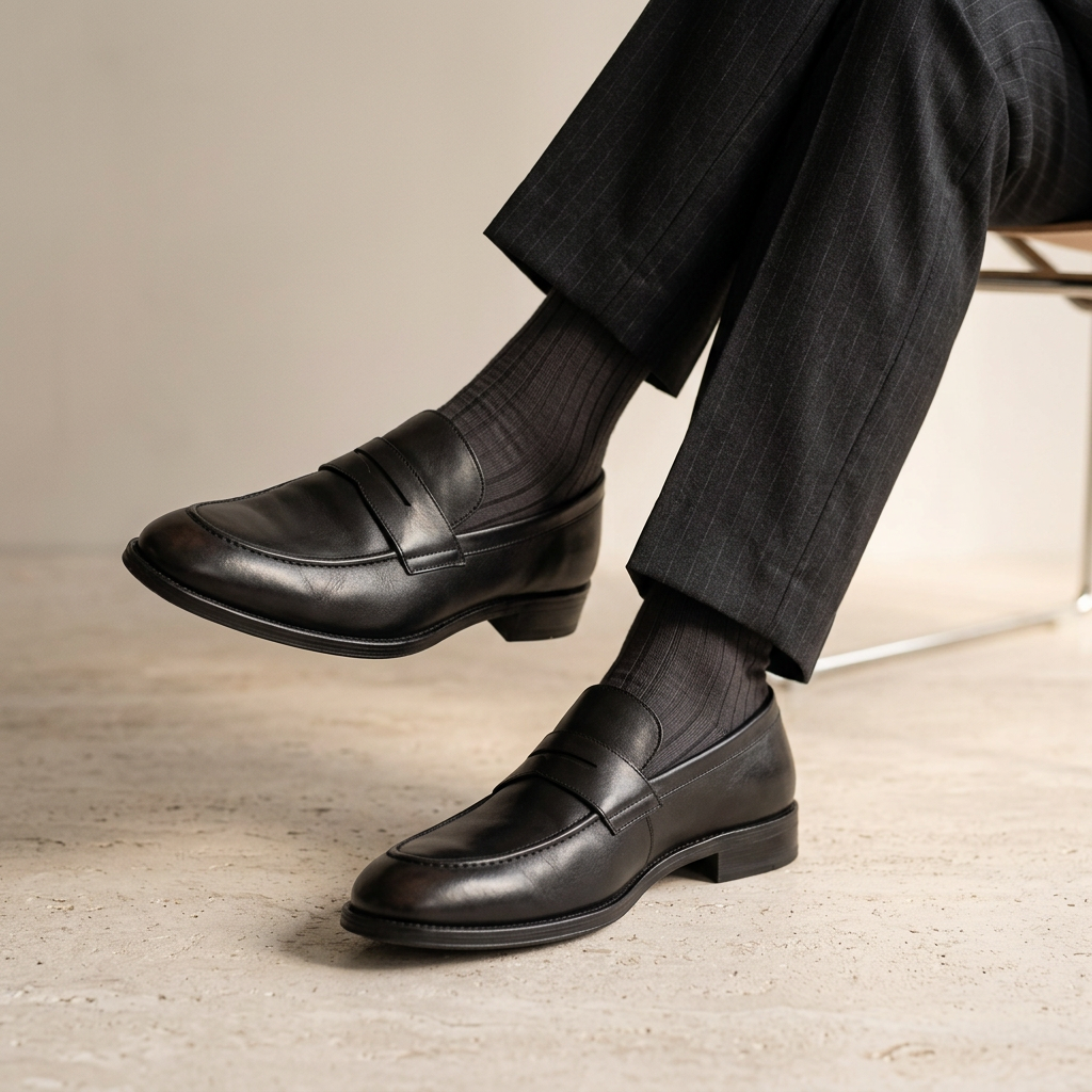Penny Loafer Klassiker - Schwarz