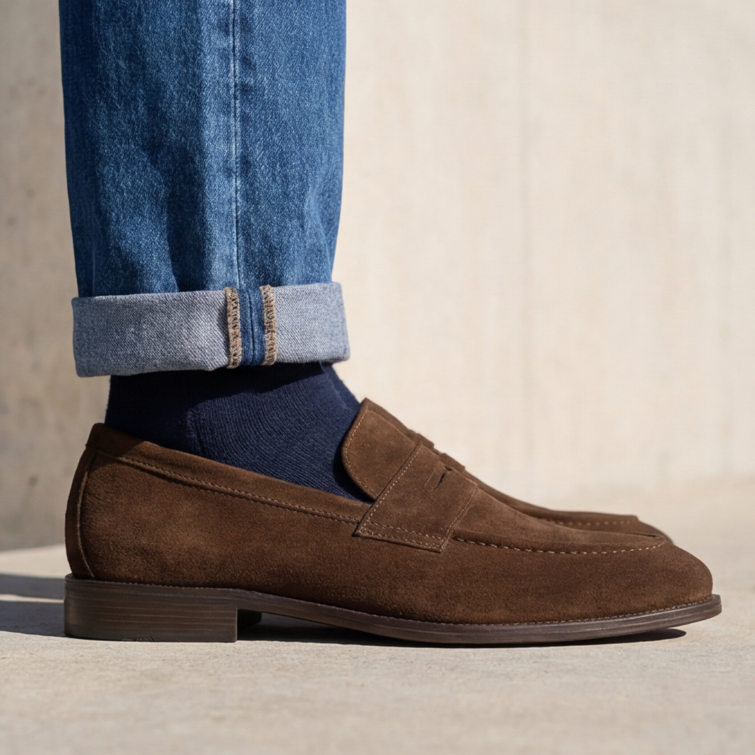 Penny Loafer Classic – Wildleder Braun