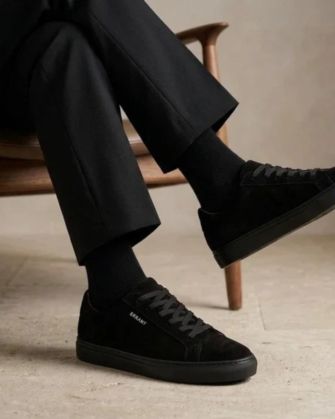 Essential Sneaker - All Black Suede