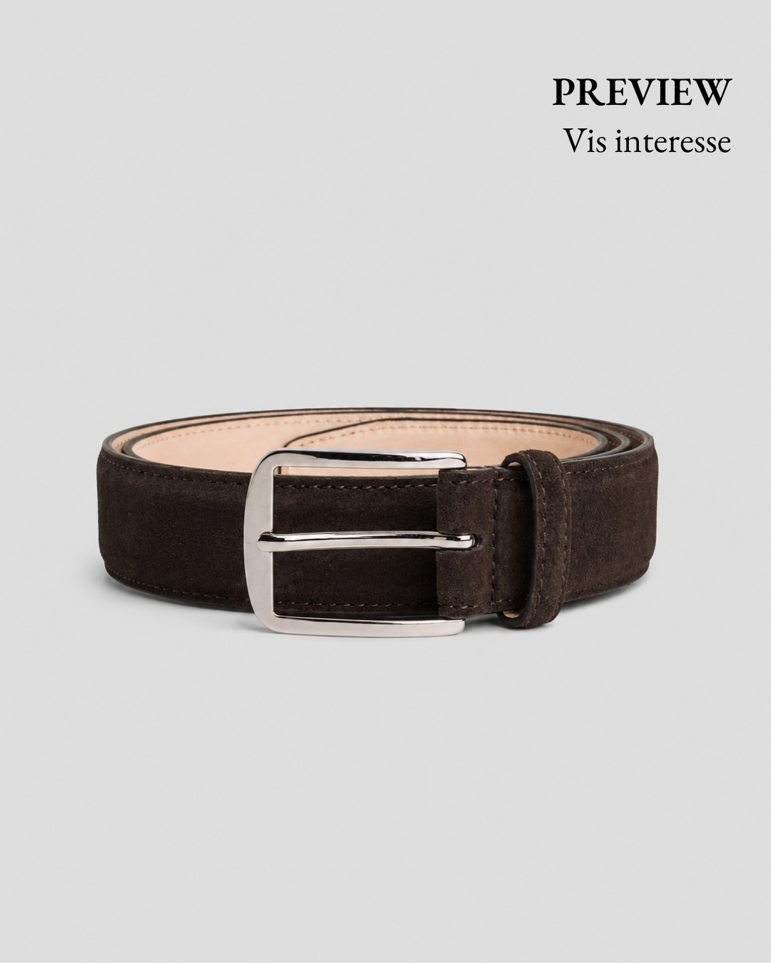 Bælte - Dark Brown Suede