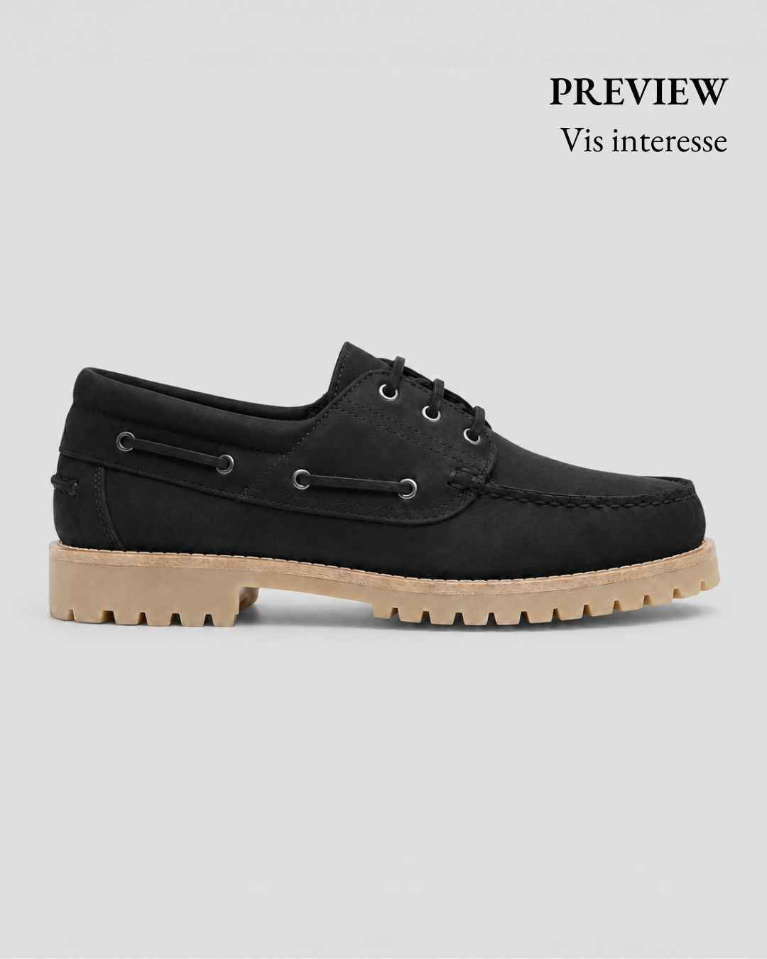 Boat Shoe - Black Nubuck