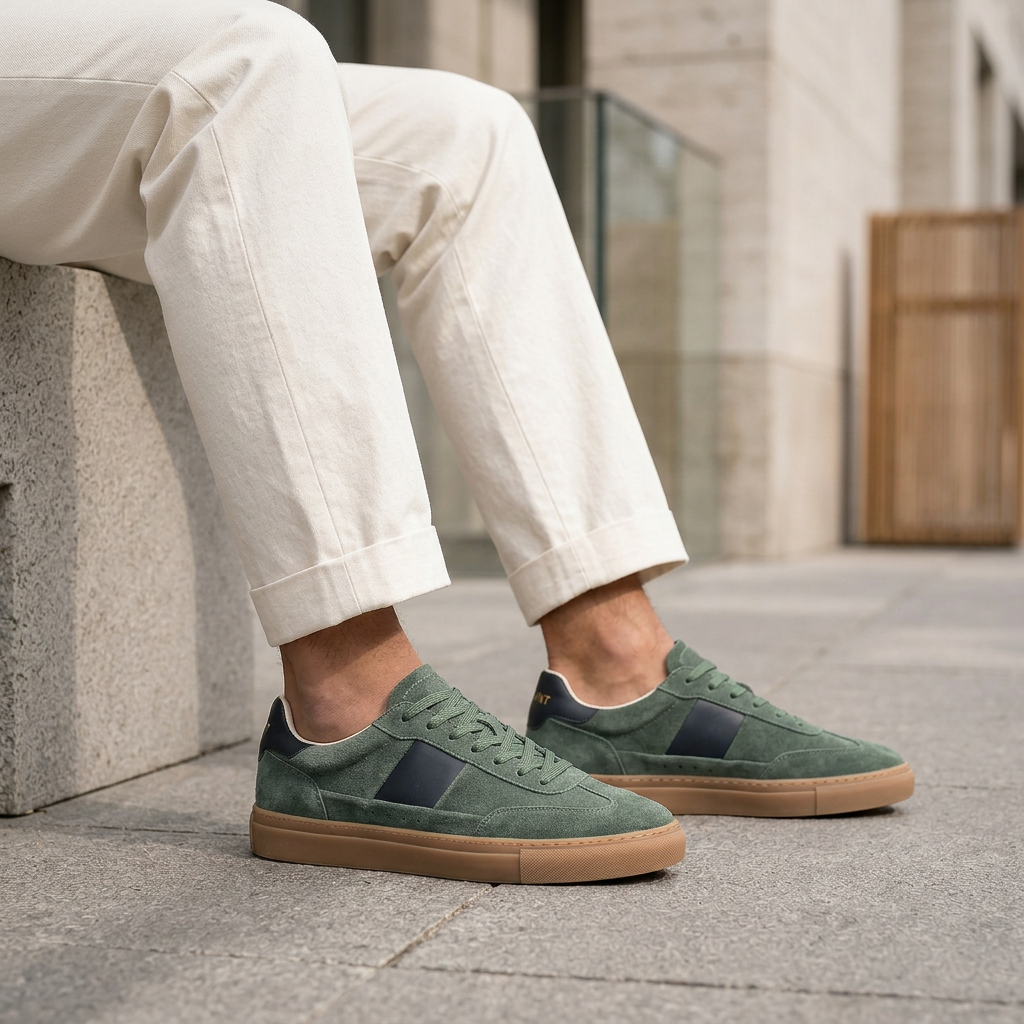 Lux Court Sneaker - Bottle Green