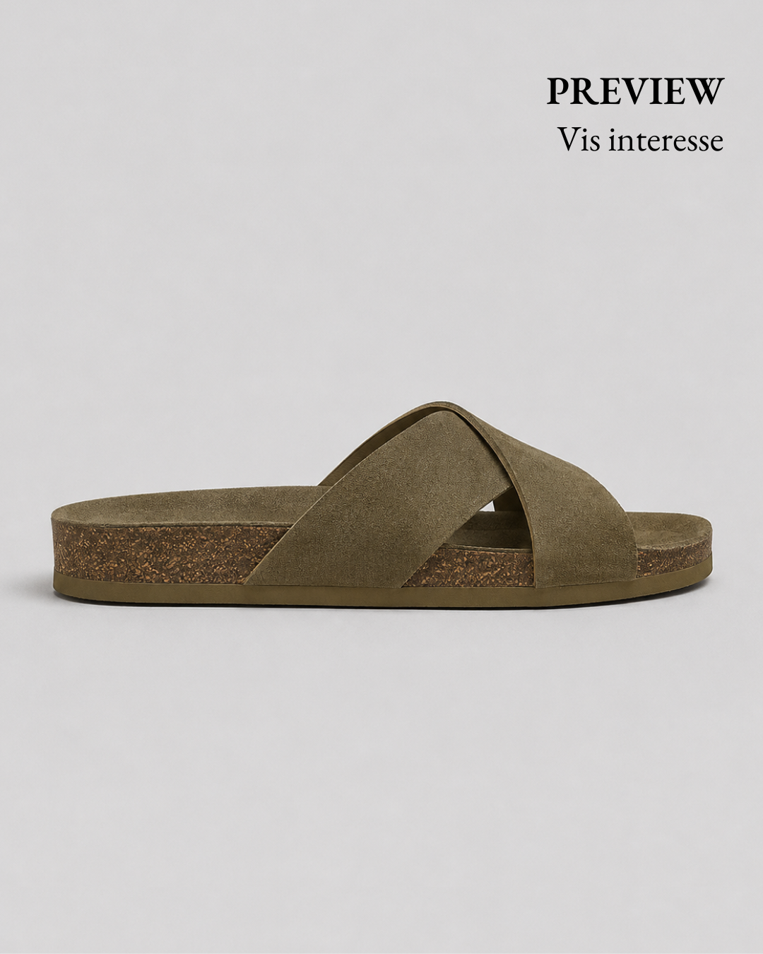 Cross Sandal - Olive