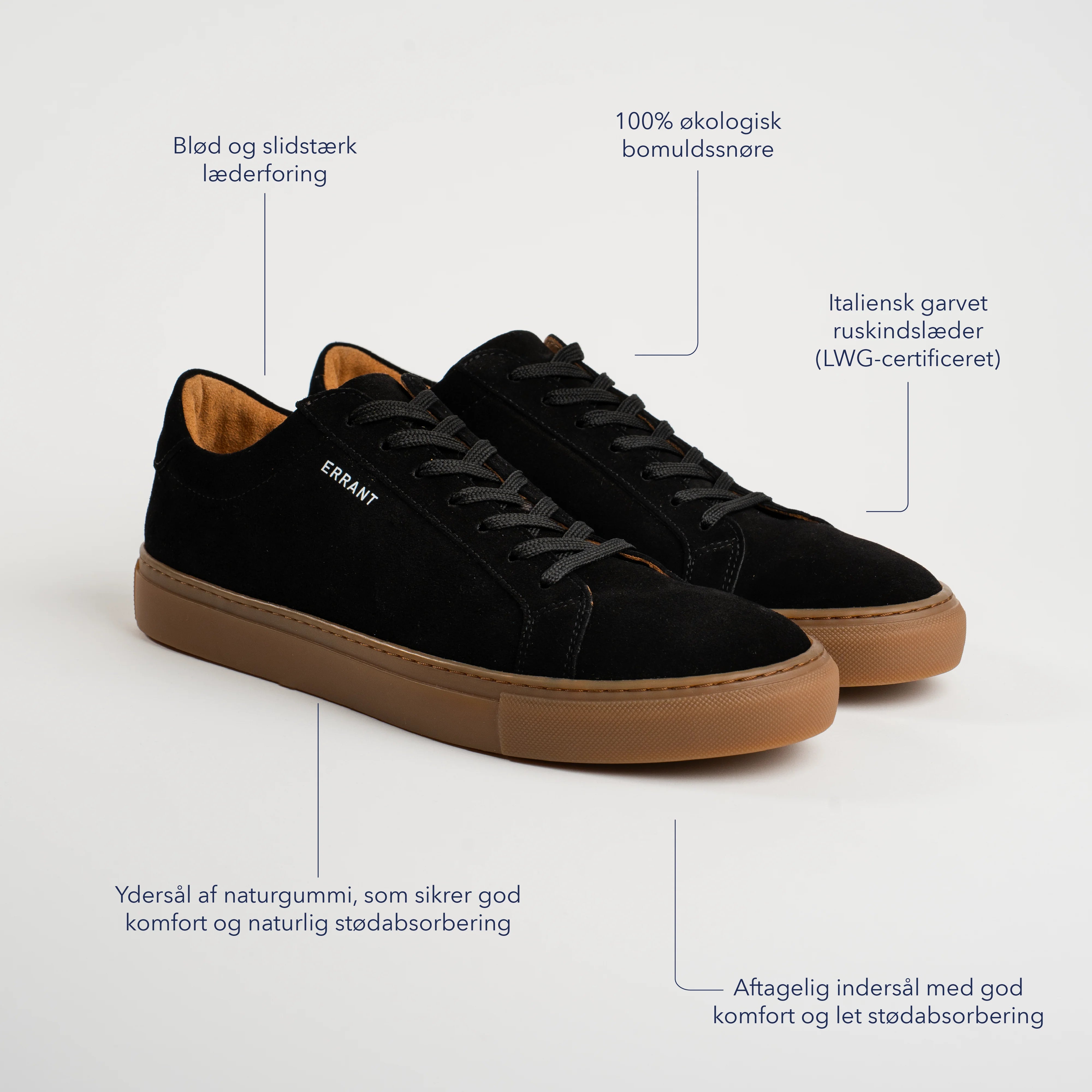 Essential Sneaker - Black Suede Gum