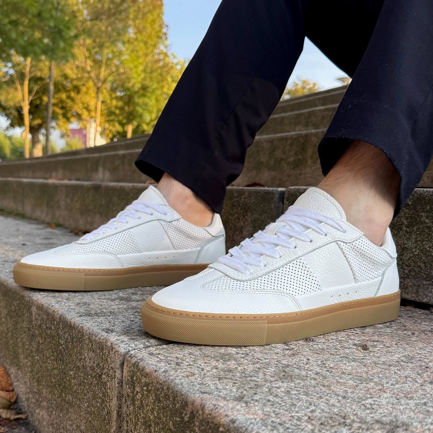 Lux Court Sneaker - White Gum