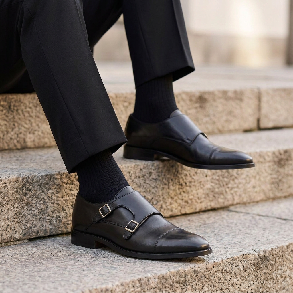 Monk Strap Shoe - Condotti Black