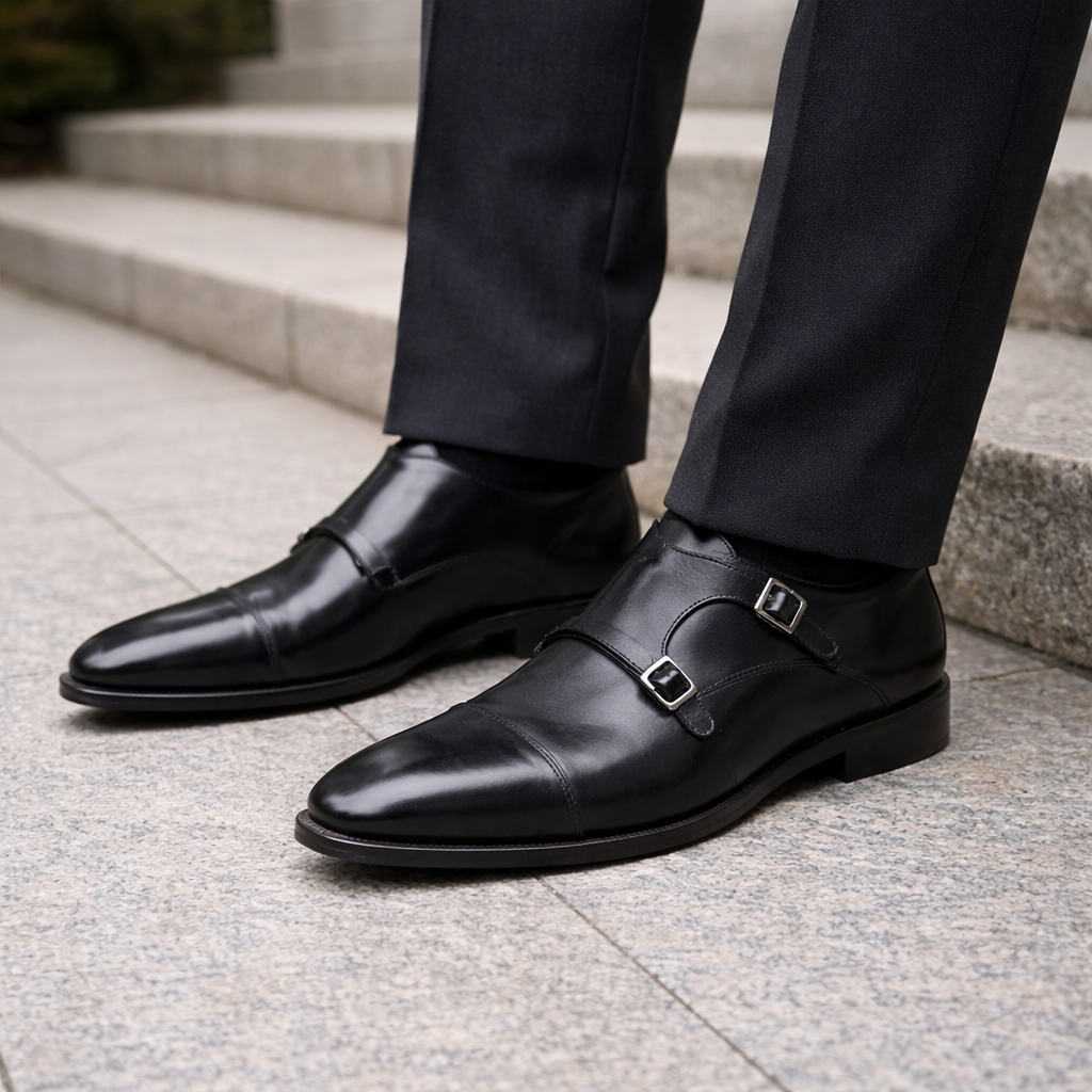 Monk Strap Shoe - Condotti Black