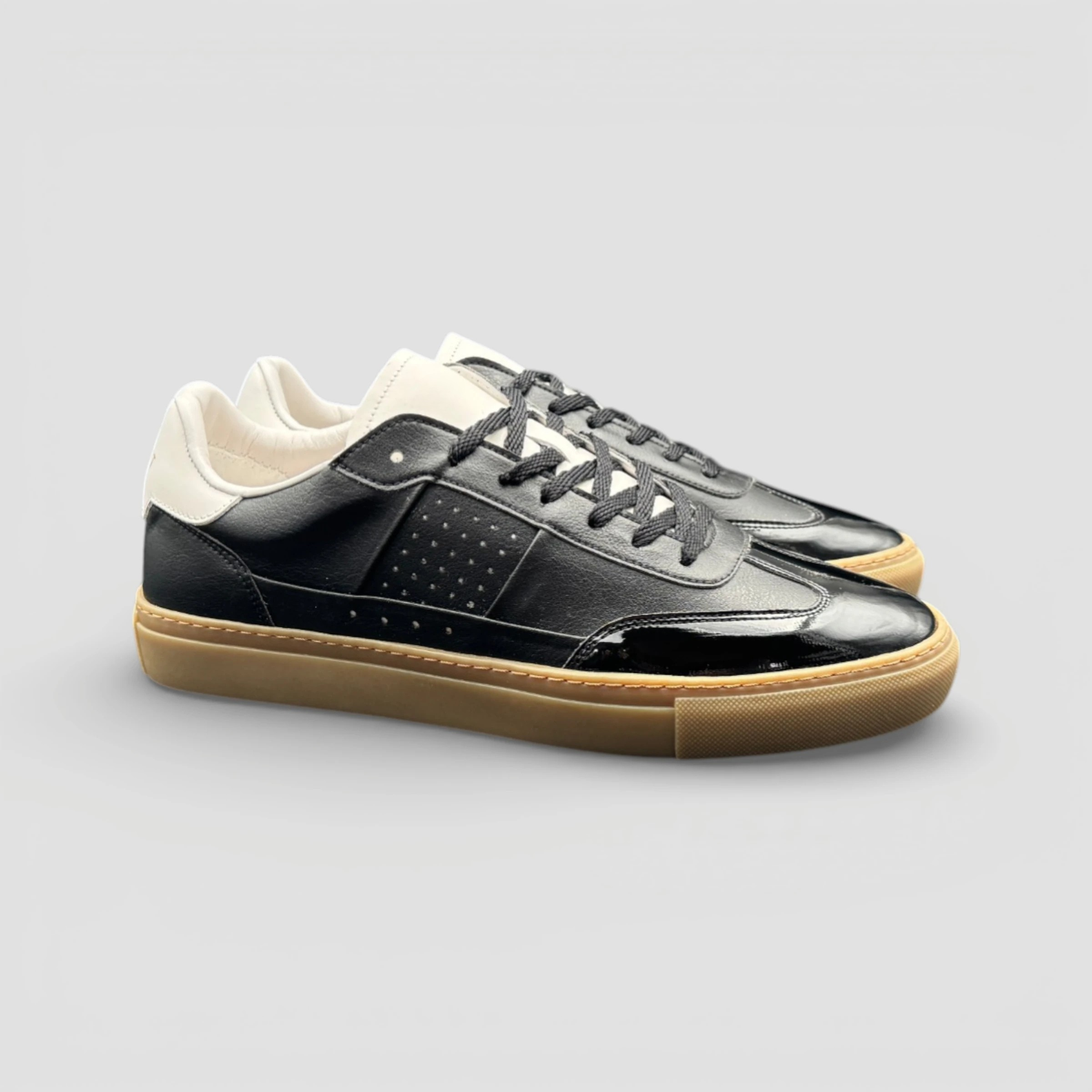 Lux Court Sneaker - Metallic Black