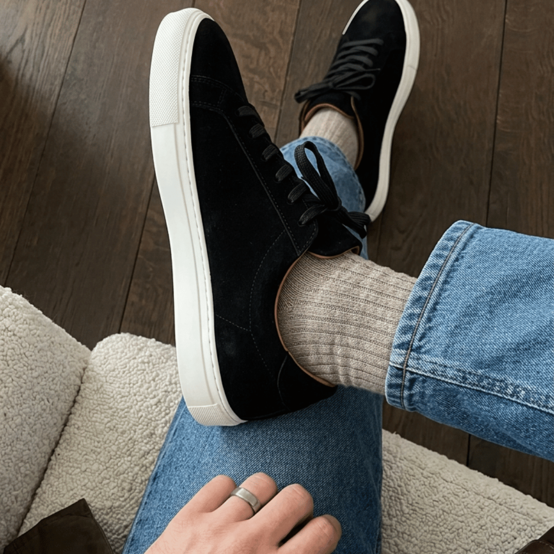 Essential Sneaker - Black Suede