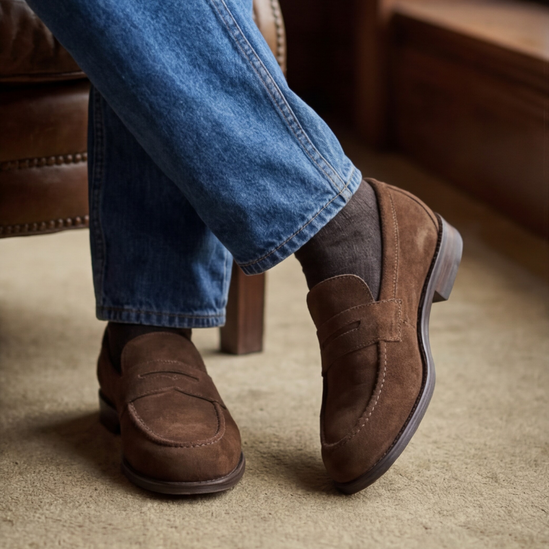 Penny Loafer Classic – Wildleder Braun