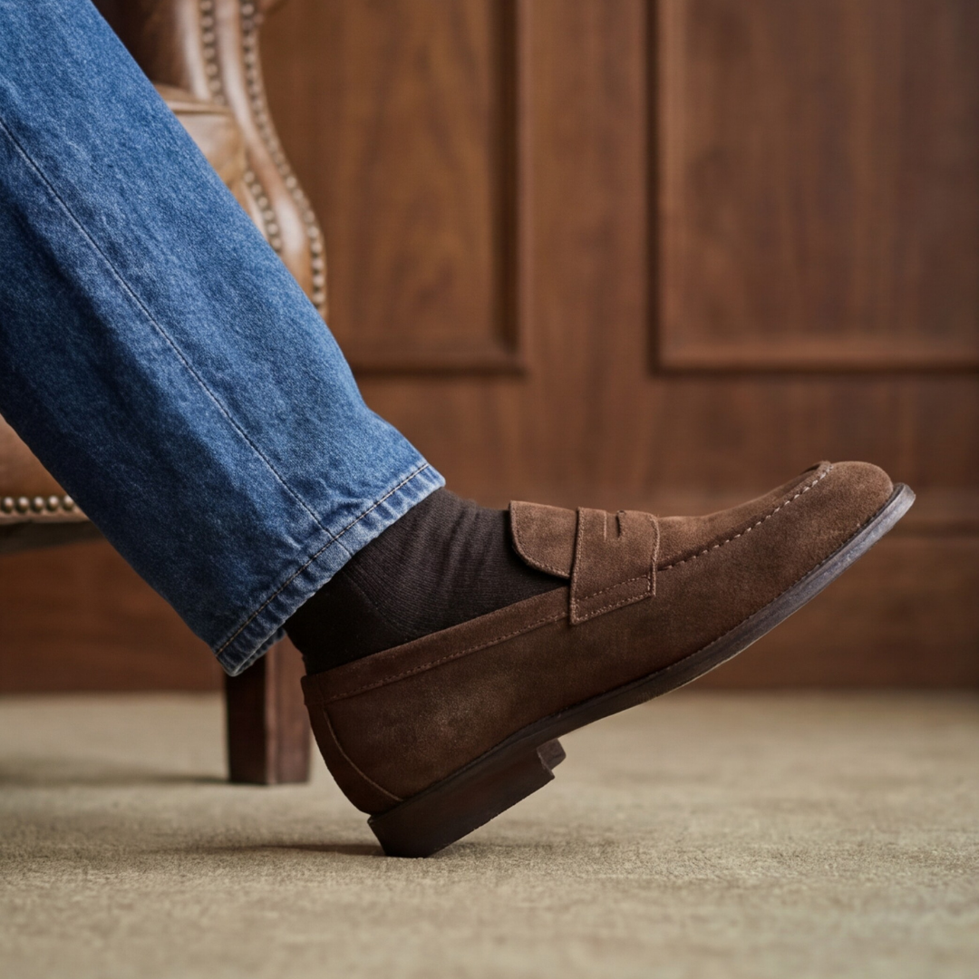 Penny Loafer Classic – Wildleder Braun