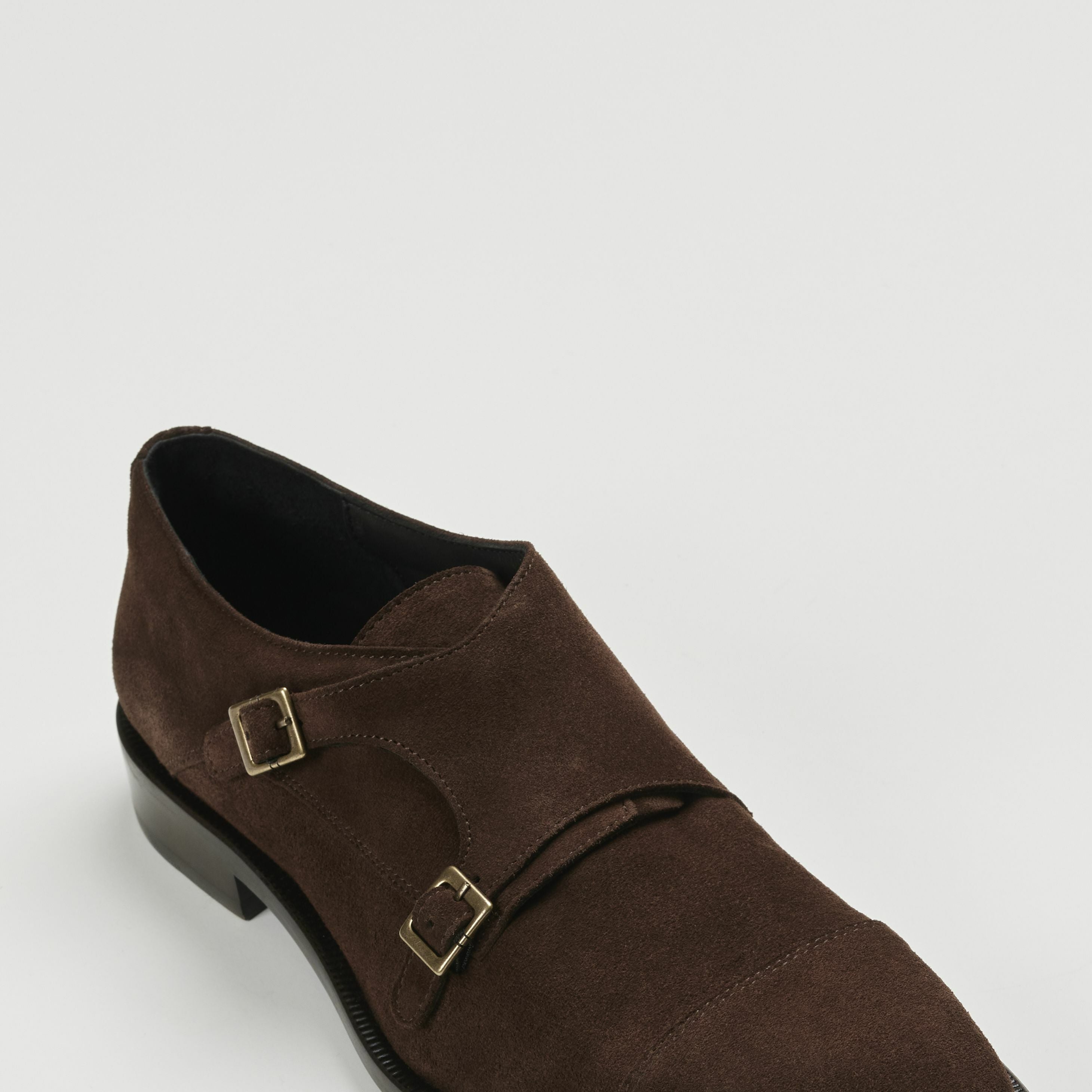 Monk Strap Shoe - Condotti Brown Suede