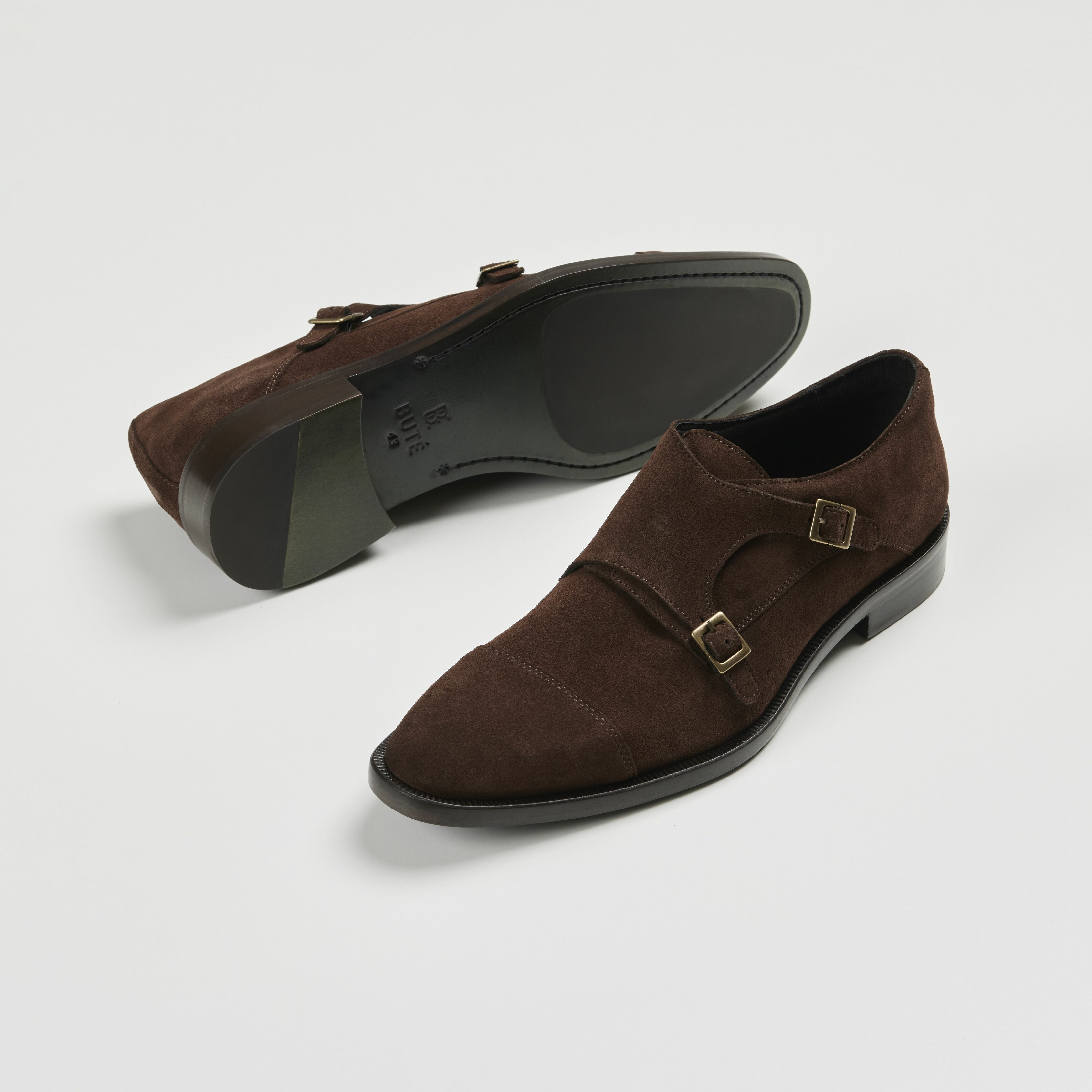 Monk Strap Shoe - Condotti Brown Suede
