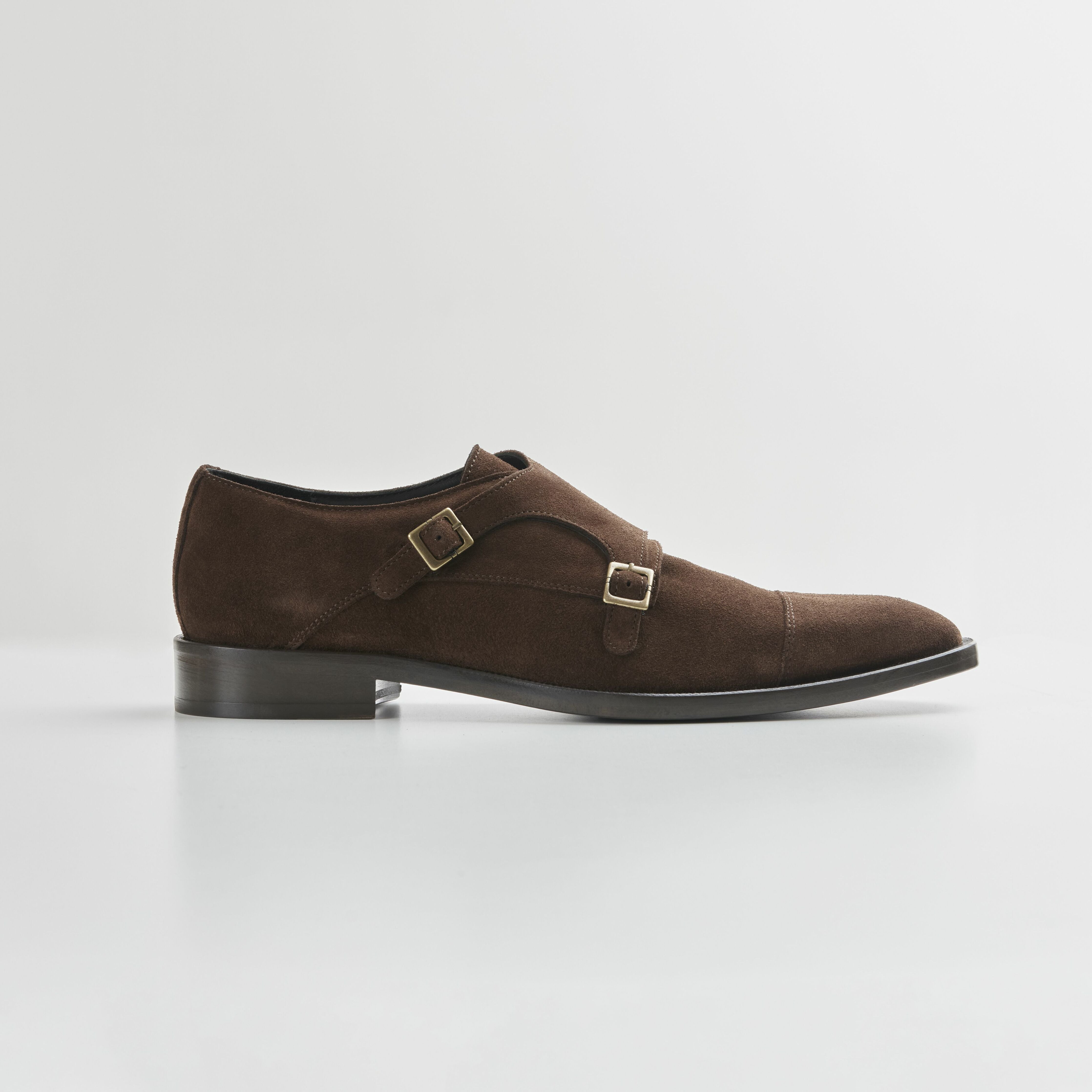 Monk Strap Shoe - Condotti Brown Suede