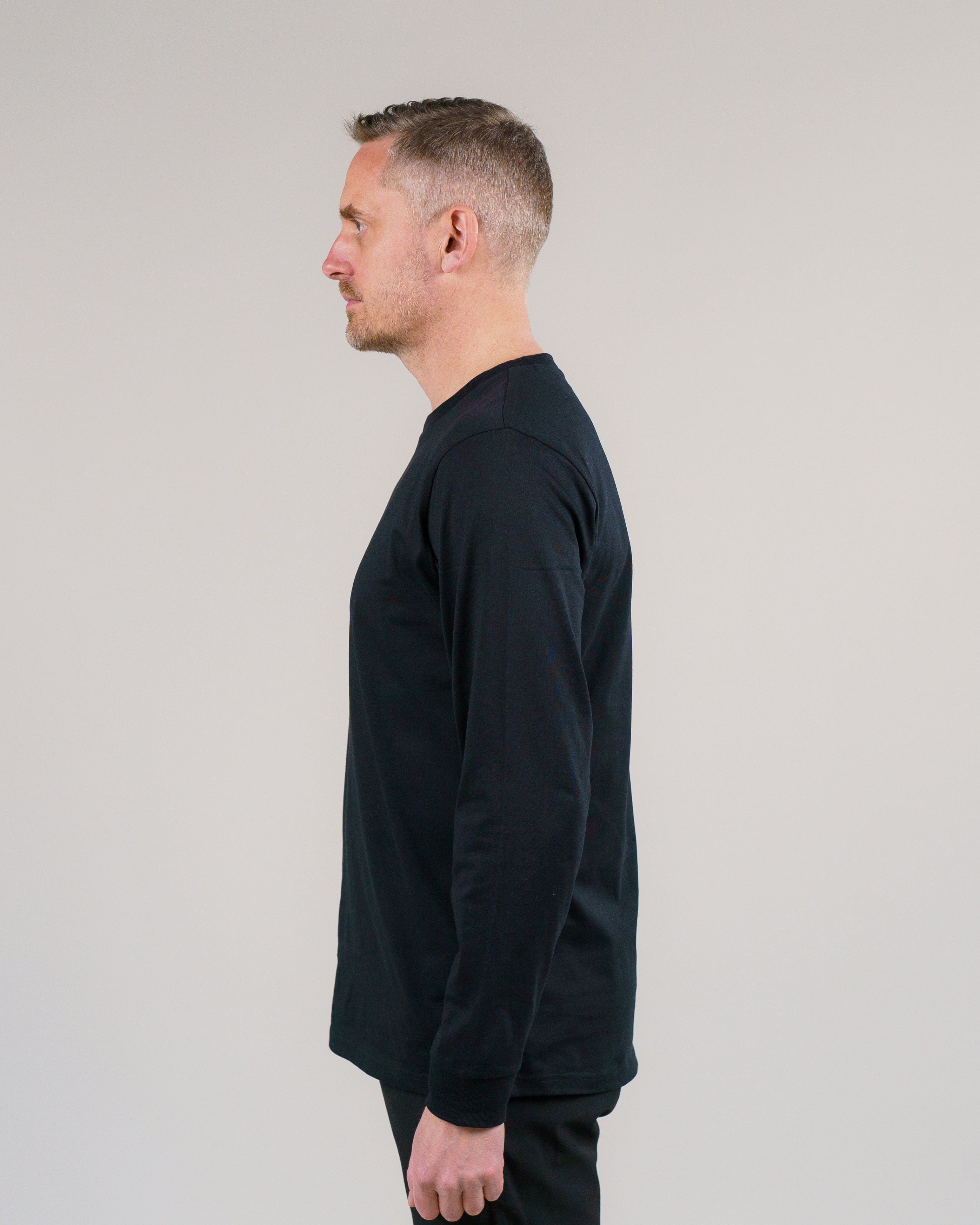 T-shirt - Langærmet - Black